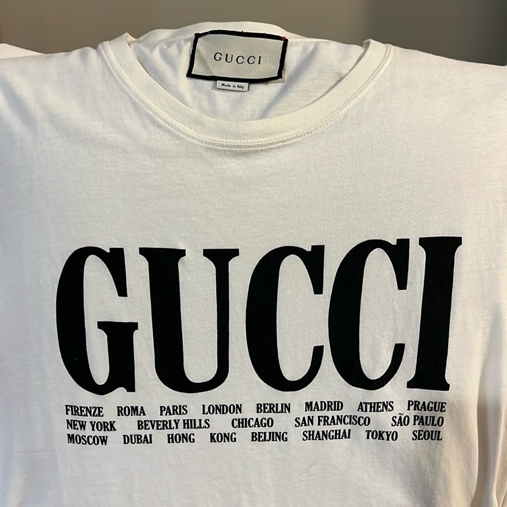 Gucci White Short Sleeve Tee